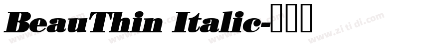 BeauThin Italic字体转换